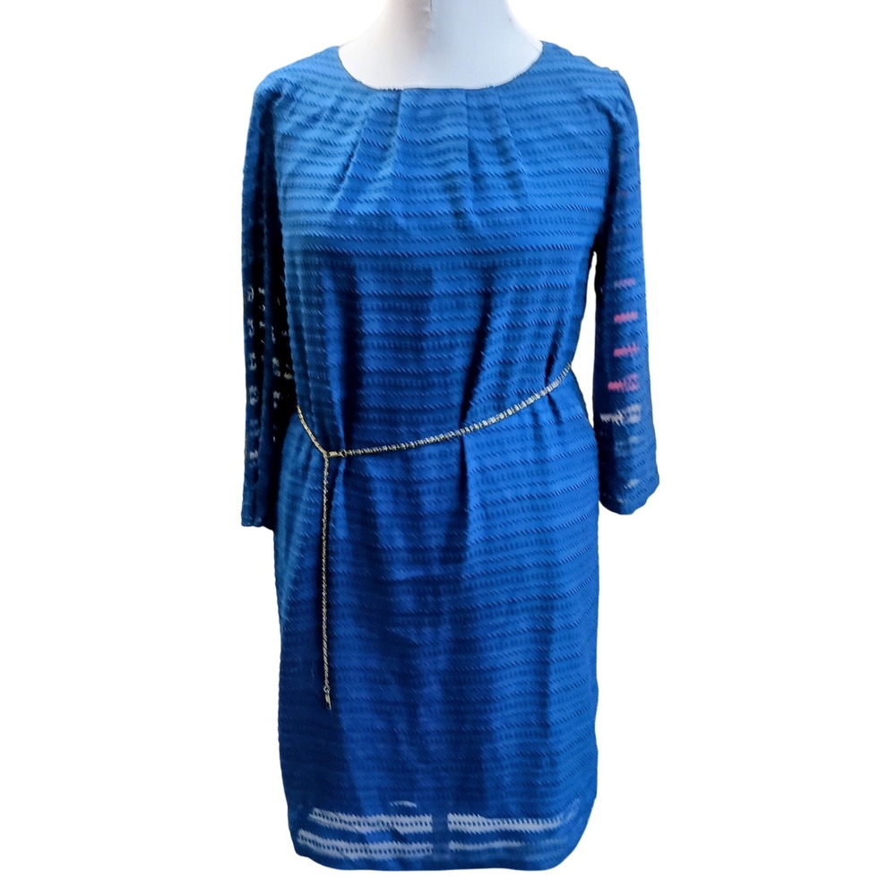 Ann Taylor Royal‎ Blue 3/4 Sleeve Dress SKUW031